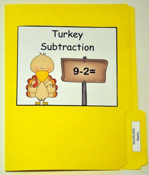 Turkey File Folder Game:  "Turkey Subtraction"