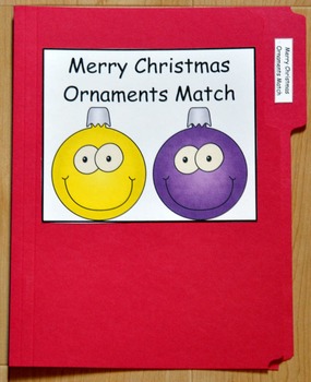 Christmas File Folder Game--"Merry Christmas Ornaments Match"