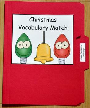 Christmas File Folder Game--"Christmas Vocabulary Match"