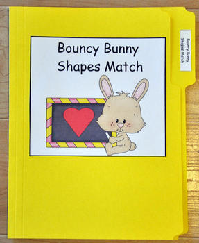 File Folder Game "Bouncy Bunny Shapes Match"