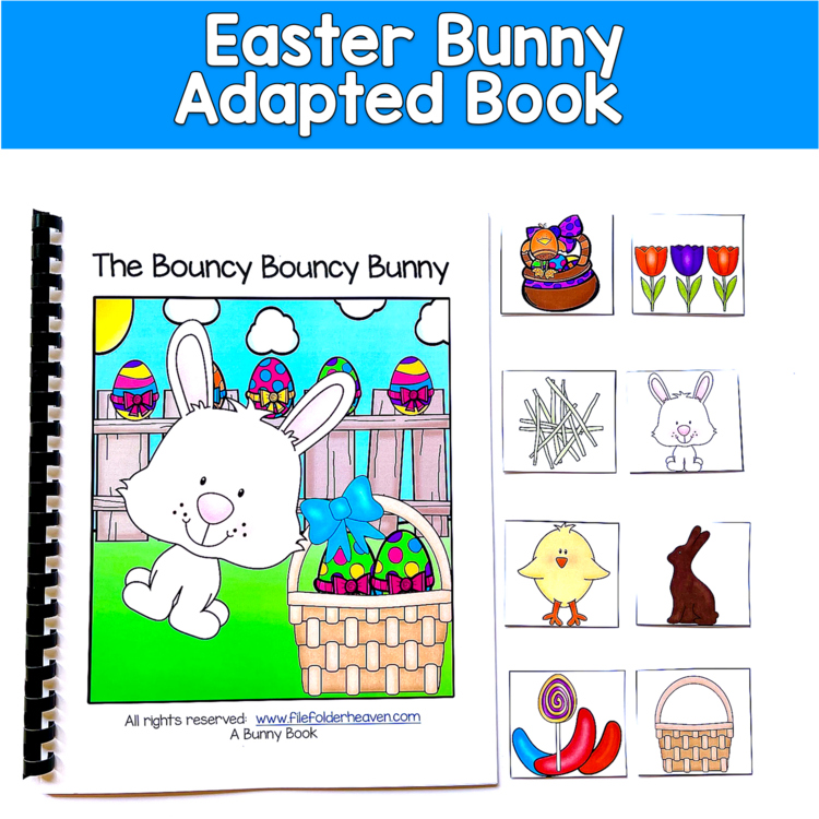 Bunny Adapted Book and Vocabulary Activities--"The Bouncy Bouncy Bunny"