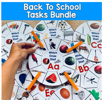 Back to School Task Boxes | Vocabulary Phonics Safety Signs | SLP SPED Autism
