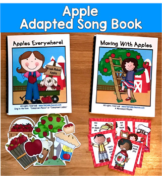 Apple Adapted Song Book & Movement Book | Music Gross Motor | OT SLP SPED