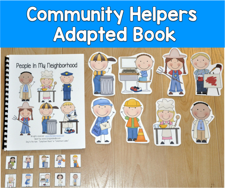 Community Helpers Adapted Song Book | People in My Neighborhood