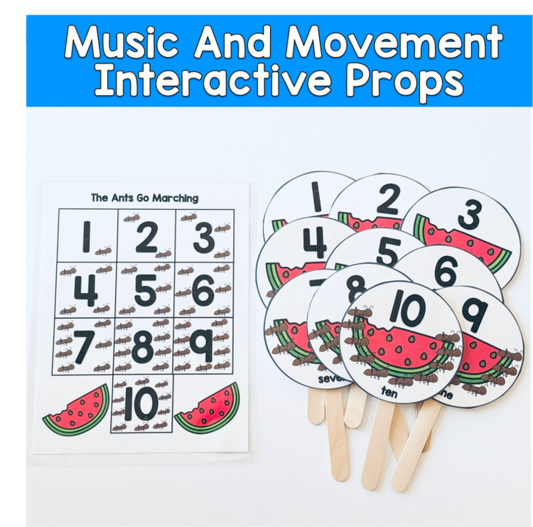 The Ants Go Marching | Music and Movement Math Props for Circle Time