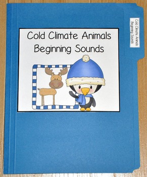 Winter File Folder Game--"Cold Climate Animals Beginning Sounds"