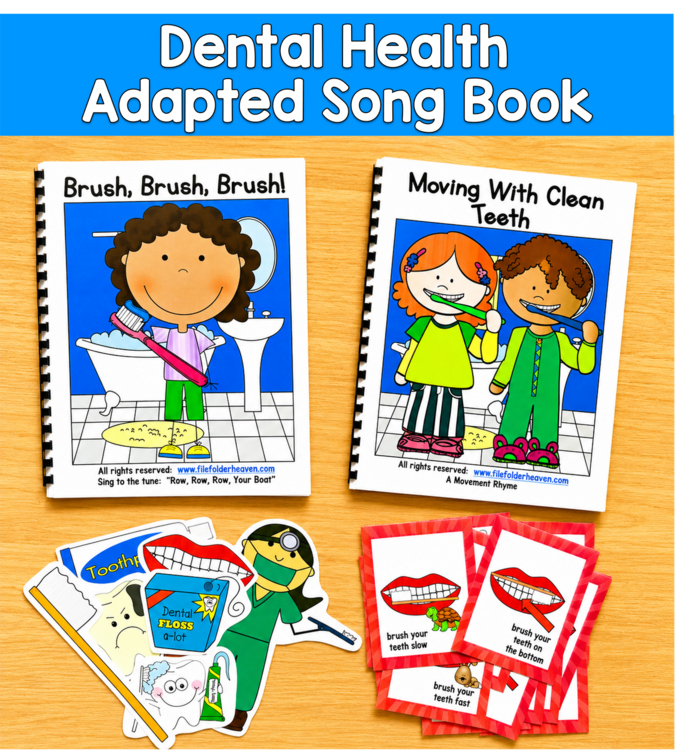 Dental Health Adapted Song Book & Movement | Gross Motor | OT SLP SPED Autism