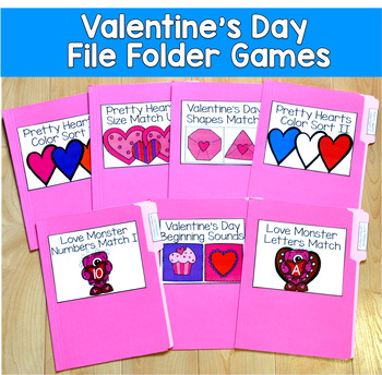 Valentine's Day File Folder Games | Beginning Ending Sounds | SLP SPED Autism