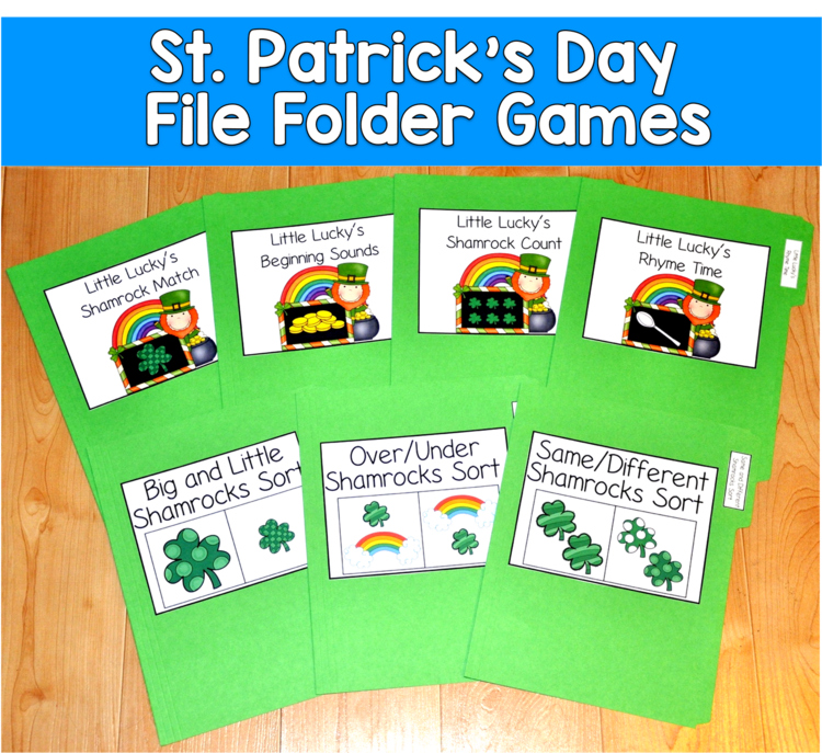 St. Patrick's Day File Folder Games Mini-Bundle | Rhyming Sounds | Autism SPED