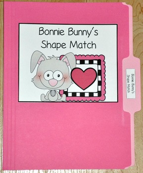 Bunny File Folder Game--"Bonnie Bunny's Shapes Match"