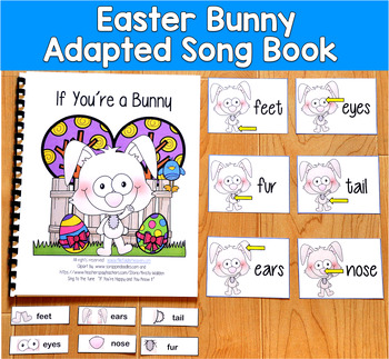 Easter Bunny Adapted Song Book | Parts of a Bunny Movement | SLP SPED Autism