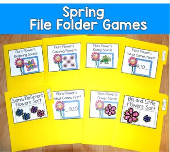 Spring File Folder Games Bundle | Beginning Ending Sounds | SLP SPED Autism