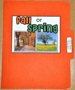 Sorting Activity: "Fall or Spring Sort File Folder Game"
