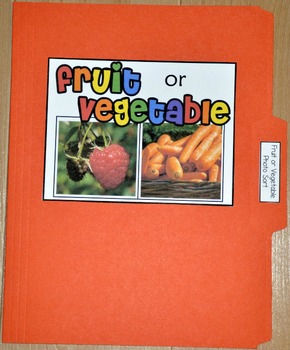 Sorting Activity: "Fruit or Vegetable Sort File Folder Game"