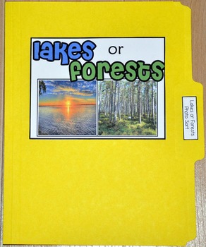 Sorting Activity: "Lakes or Forests Sort File Folder Game"