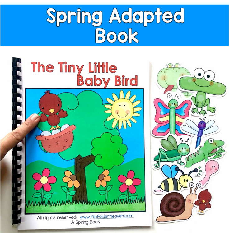 Spring Adapted Book: Baby Bird | WH Questions, Movement | Pre-K SPED