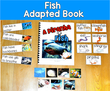 Fish Adapted Book Real Photos | Reading & Vocabulary | SLP SPED Autism PreK OT