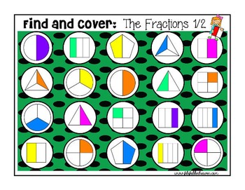 Fractions:  Identifying Fractions Find and Cover Activities