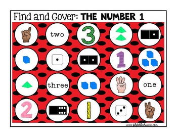 Identifying Numbers: Identifying Numbers Find and Cover Activities