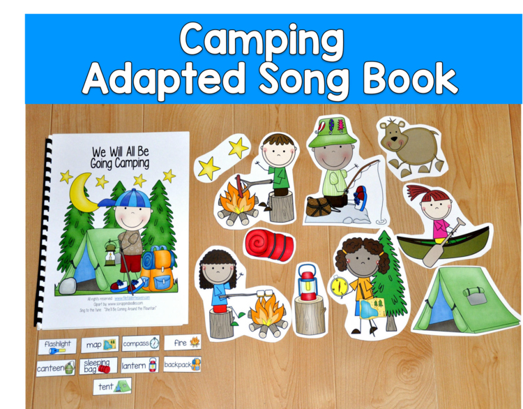 Camping Adapted Book | We Will All Be Going Camping | PreK SPED Autism SLP