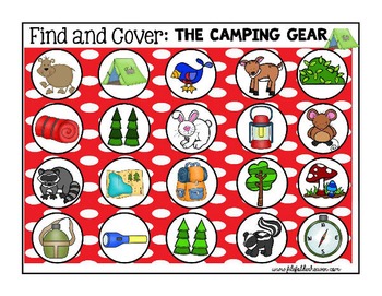Camping Activities:  "Find and Cover"