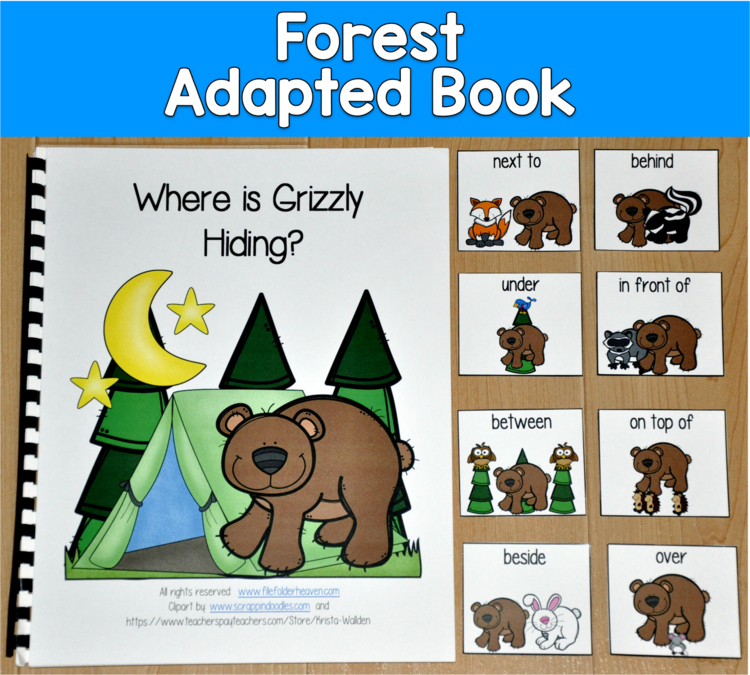 Forest Adapted Book | Preposition | Where Is Grizzly Hiding | PreK ECSE SPED