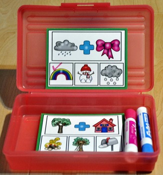 Compound Words Contractions Task Cards | Clip Cards Phonics | SLP SPED RTI K-2