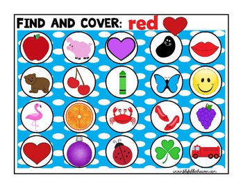 Identifying Colors:  Identifying Colors "Find and Cover" Activities