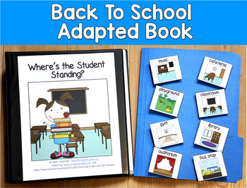 Back to School Adapted Book | Where Questions School Places | SLP SPED Autism
