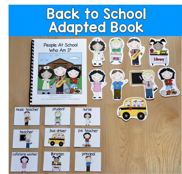 Back to School Adapted Book | Who Questions | People at School, Who Am I?