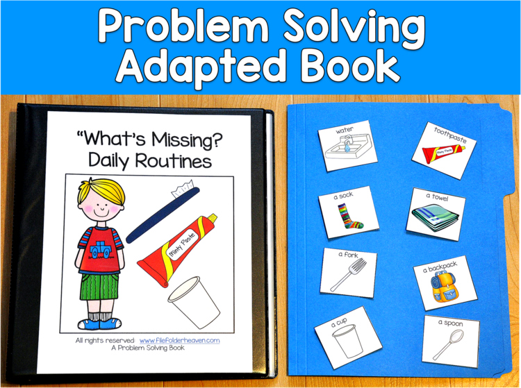 Problem Solving Adapted Book | What's Missing Daily Routines | SLP SPED Autism