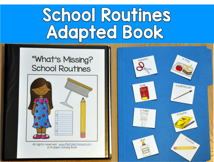 What's Missing? Adapted Book for Special Education | School Routines | Autism