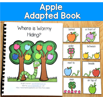 Apple Prepositions Adapted Book | Position Words Colors | SLP SPED Autism
