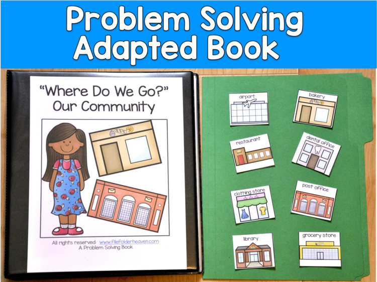 Problem Solving Adapted Book | Where Wh Questions Community | SLP SPED Autism