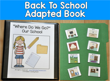 Back to School Adapted Book | Where Questions Problem Solving | SLP SPED Autism