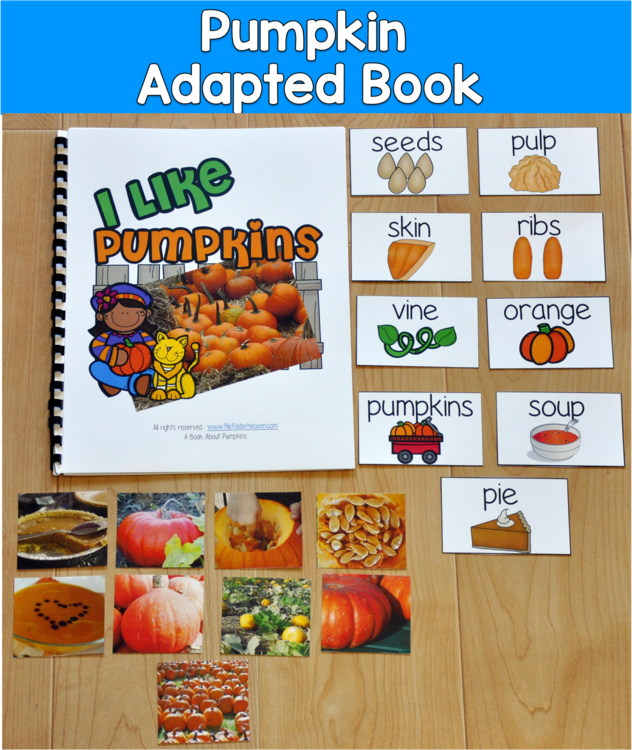 Pumpkin Adapted Book with Real Photos | Reading Vocabulary | SLP SPED Autism