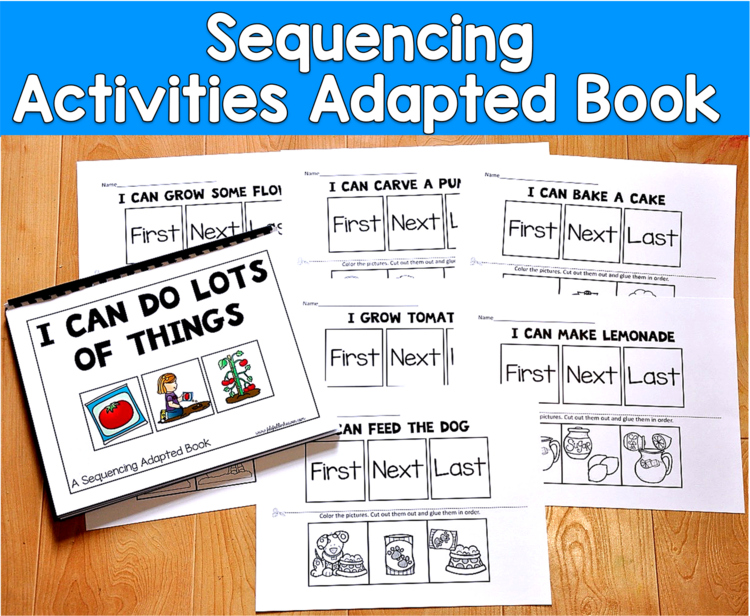 Sequencing Activities--"Sequencing Adapted Book I and Worksheets"