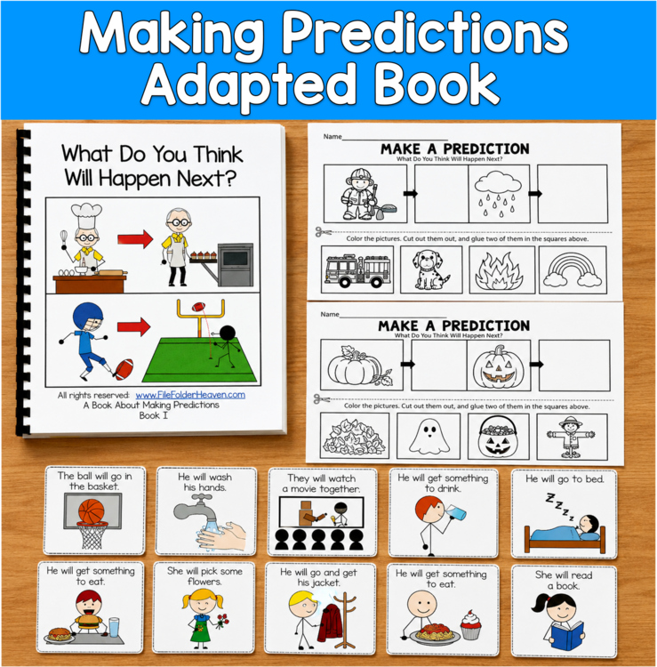 Making Predictions Adapted Book 1 | Inferencing Comprehension | SLP SPED Autism