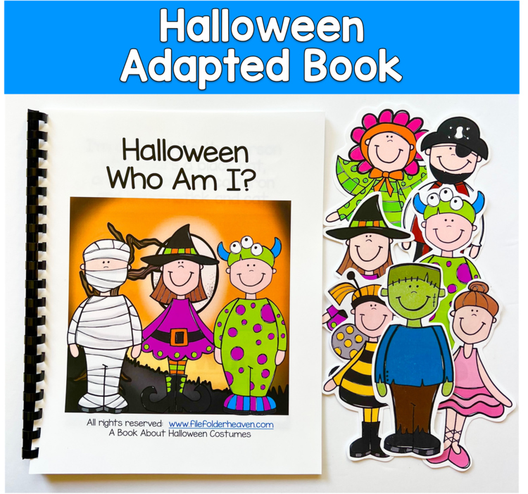Halloween Adapted Book | Inferencing Core Word Who Wh Questions | SLP SPED