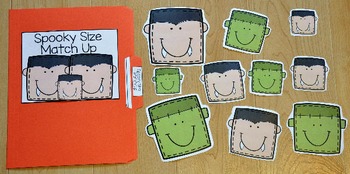 Halloween File Folder Game:  Spooky Size Match