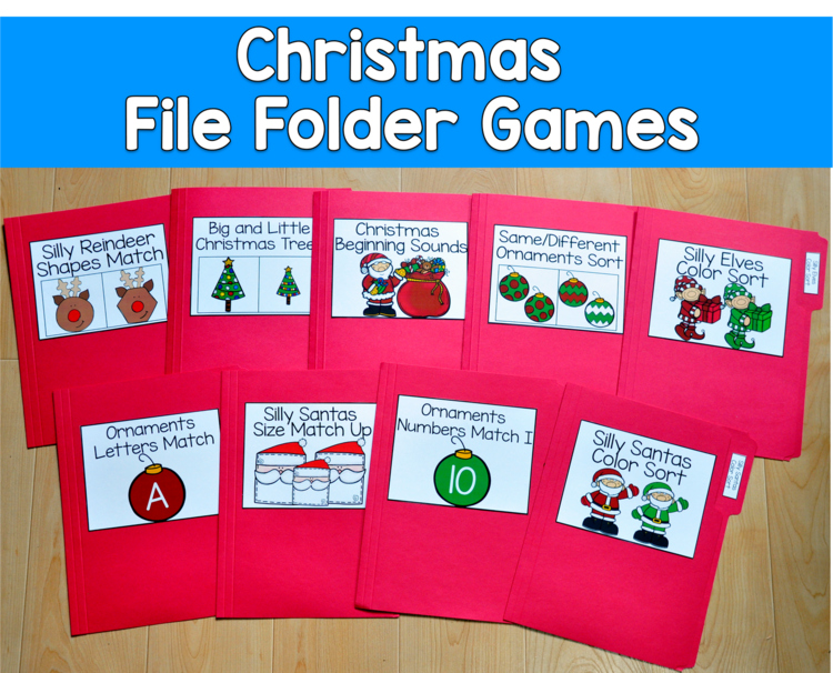 Christmas File Folder Games