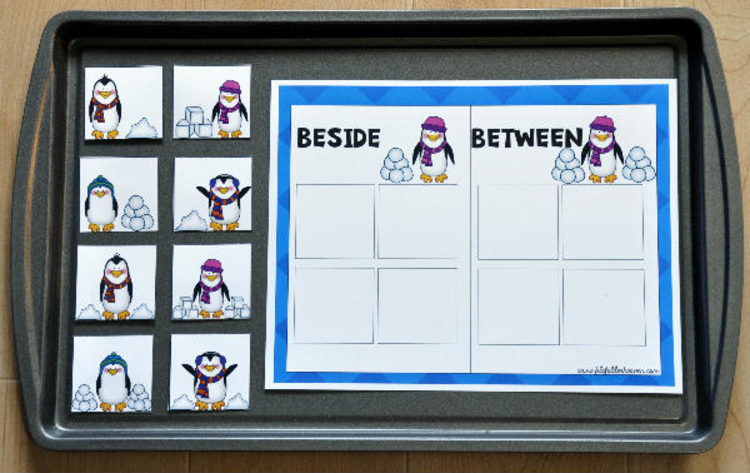 Cookie Sheet Activities:  "Penguin Positionals"