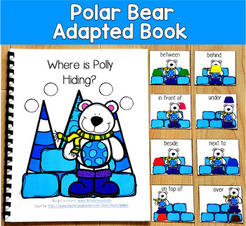Polar Bear Adapted Book | Prepositions Positional Words | SLP SPED Autism PreK