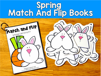 Spring Animals Match and Flip Books | Bunny Chick Color Shape | SLP SPED Autism