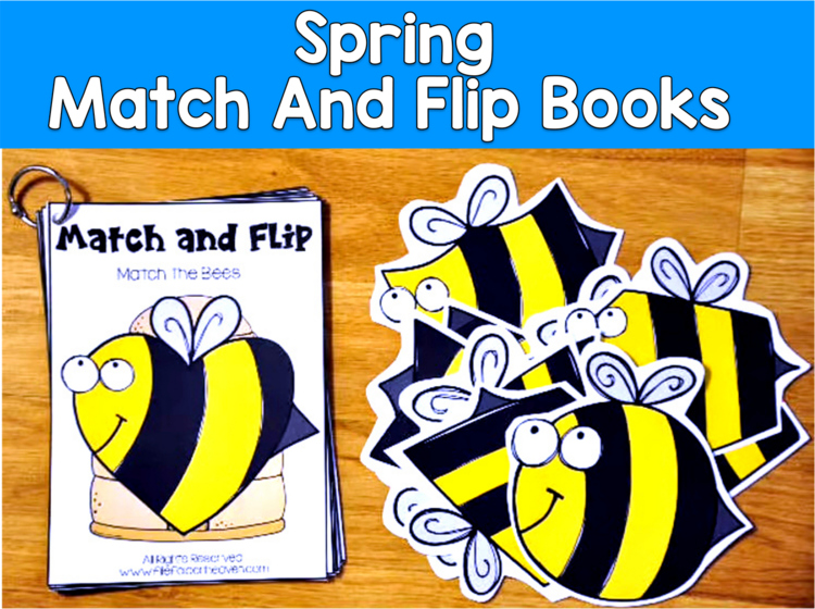 Spring Match and Flip Books | Earth Day Recycling Color Shape | SLP SPED Autism