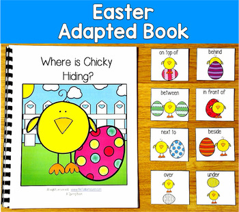 Easter FREE Adapted Book | Prepositions Positional Words | SLP SPED Autism PreK