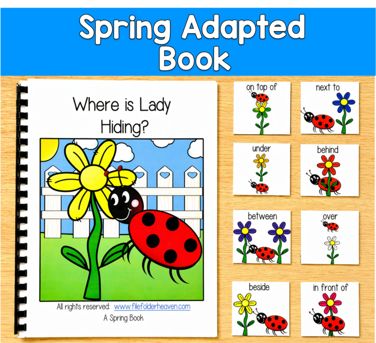 Spring Adapted Book | Where Is Lady Hiding? | PreK ECSE Special Education