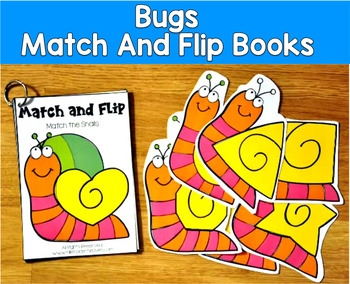 Bugs Match and Flip Books | Spring Color Shape Number Matching | SLP SPED Autism