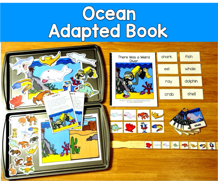 Ocean Adapted Book & Vocabulary Activities | There Was a Weird Diver