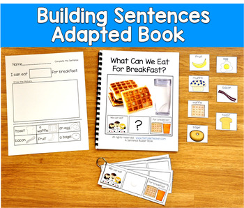 Building Sentences Adapted Book | Breakfast Foods Real Photos | SLP SPED Autism